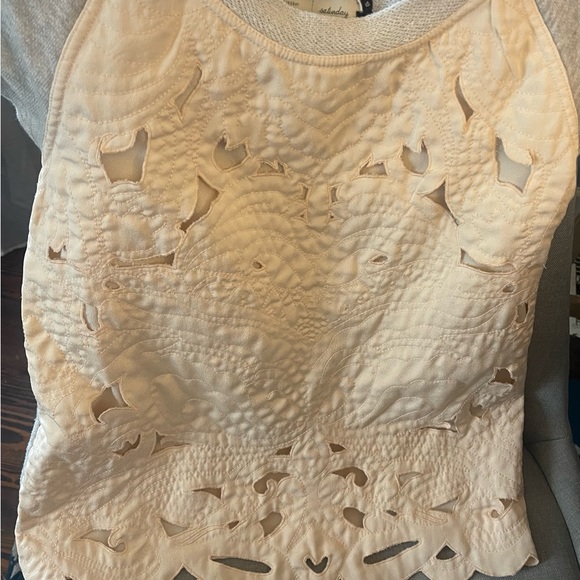 Anthropologie Millie Lace Cut-out Tee - Picture 2 of 4